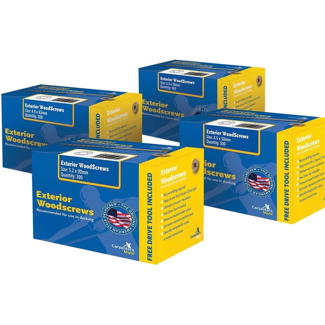 Carpenters Mate Deck Screw 75Mm Pk400