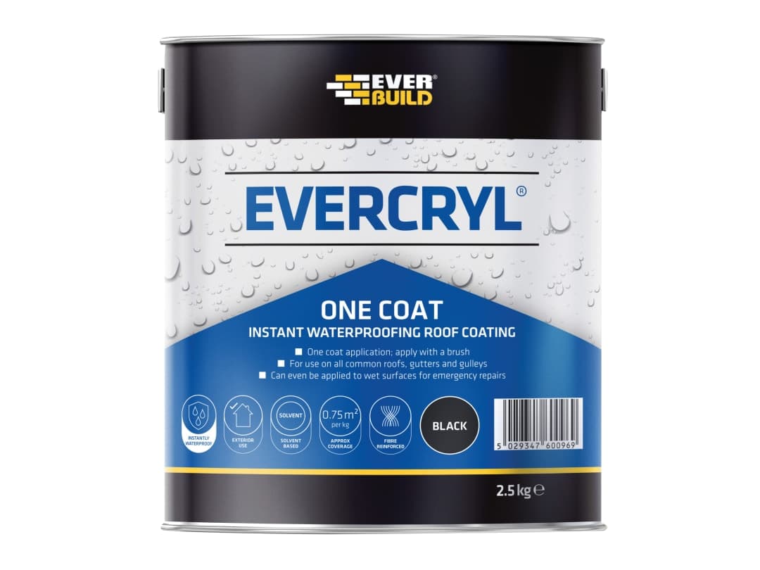 Everbuild Sika EVERCRYL® One Coat Black 2.5kg 851572