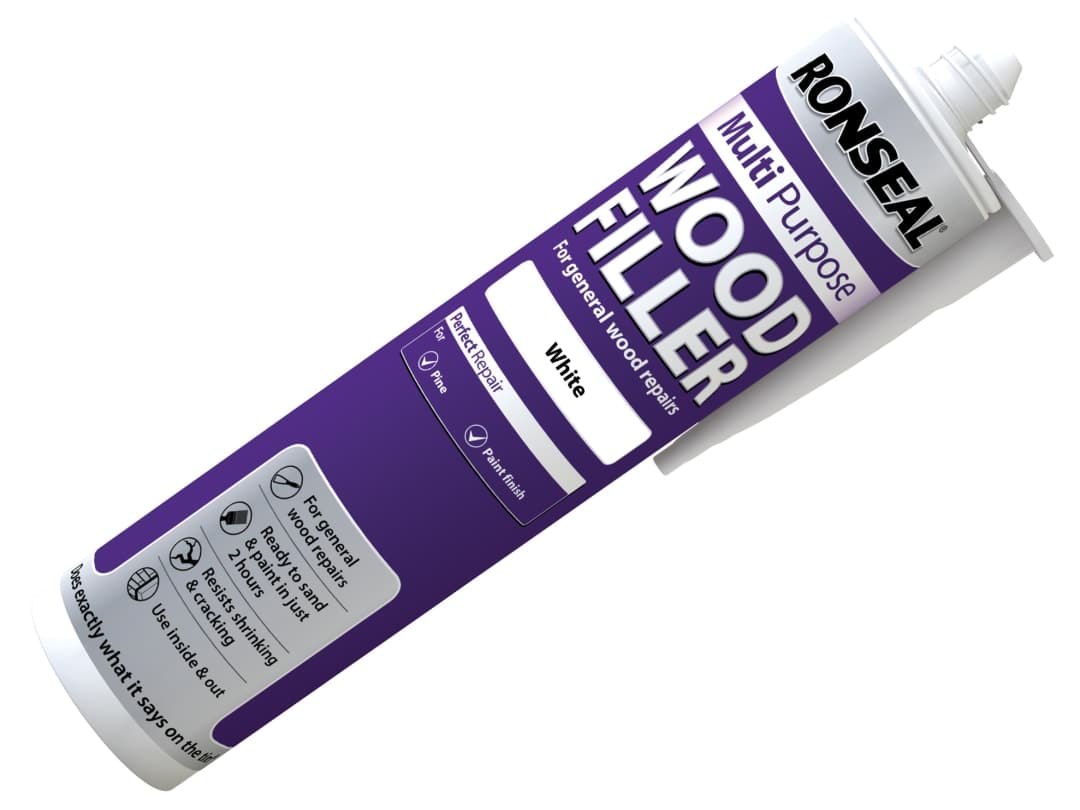 Ronseal Multipurpose Wood Filler Cartridge White 310ml 33369