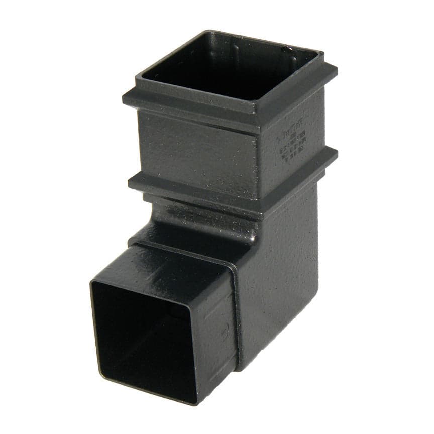 Square Cast Iron 90 deg Downpipe Bend