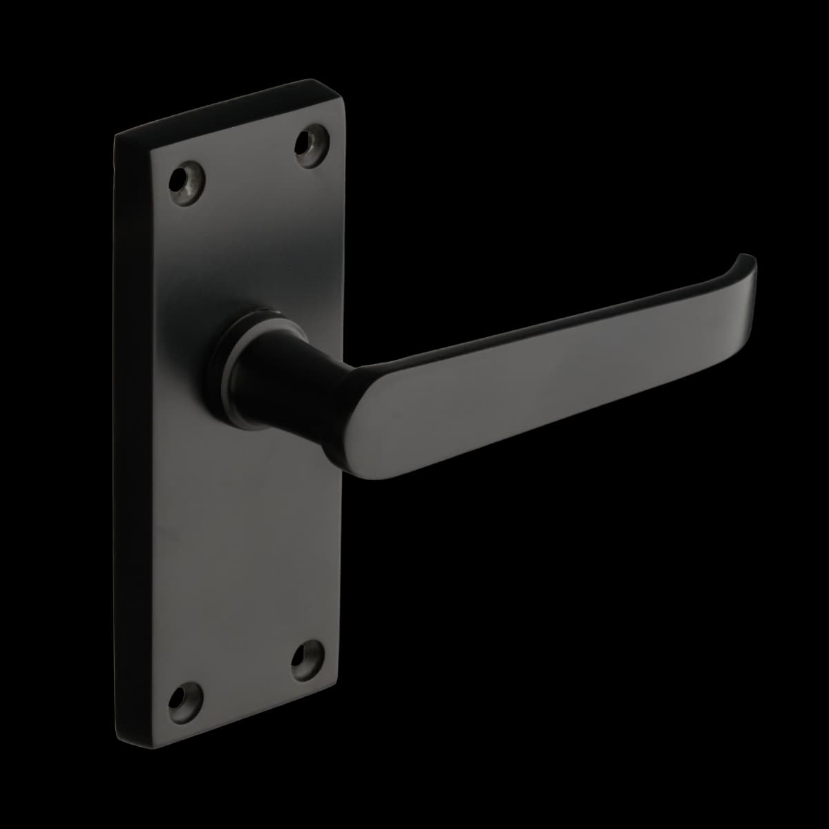 Victorian Straight Lever Short Door Handle - Matte Black - Internal - Designer Levers