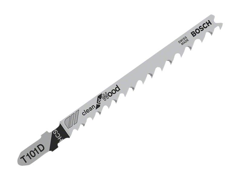 Bosch Powertool Accessories 2608630032 T 101 D Clean For Wood Jigsaw Blade 100Mm Pack Of 5