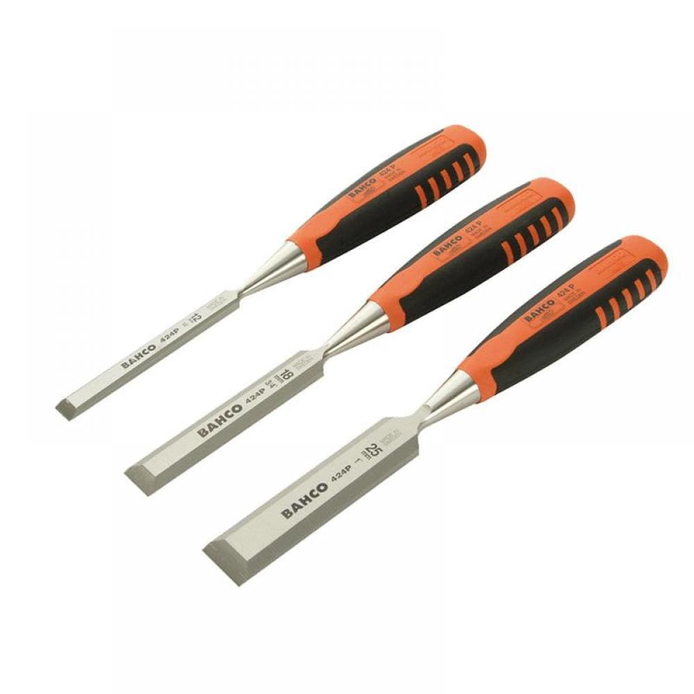 Bahco 424P-S3-EUR 424-P Bevel Edge Chisel Set 3 Piece
