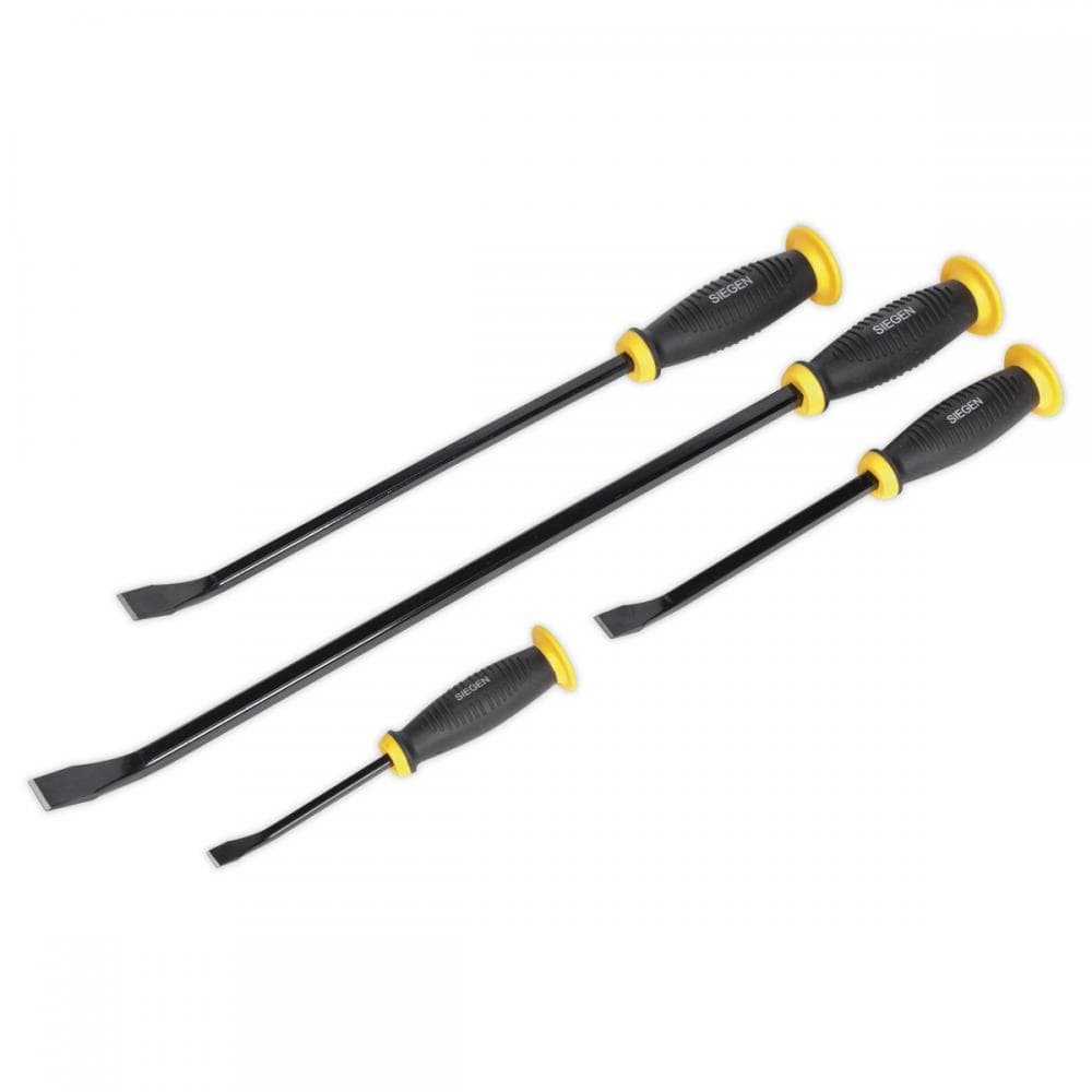 Sealey S0557 Pry Bar Set With Hammer Cap 4Pc