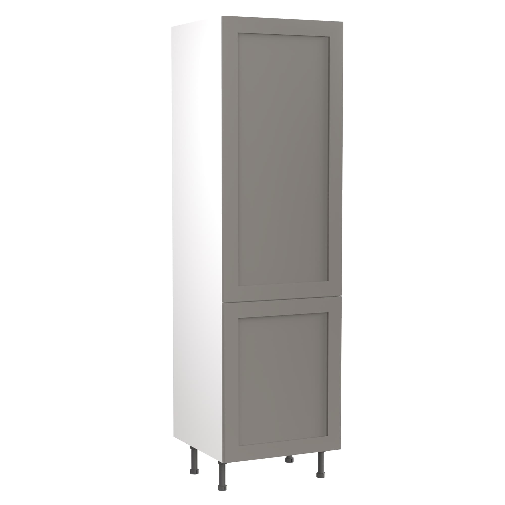 Kitchen Kit Flatpack 70/30 Fridge Freezer Tower Shaker Ultra Matt Dust Grey 600mm - FKKH0822