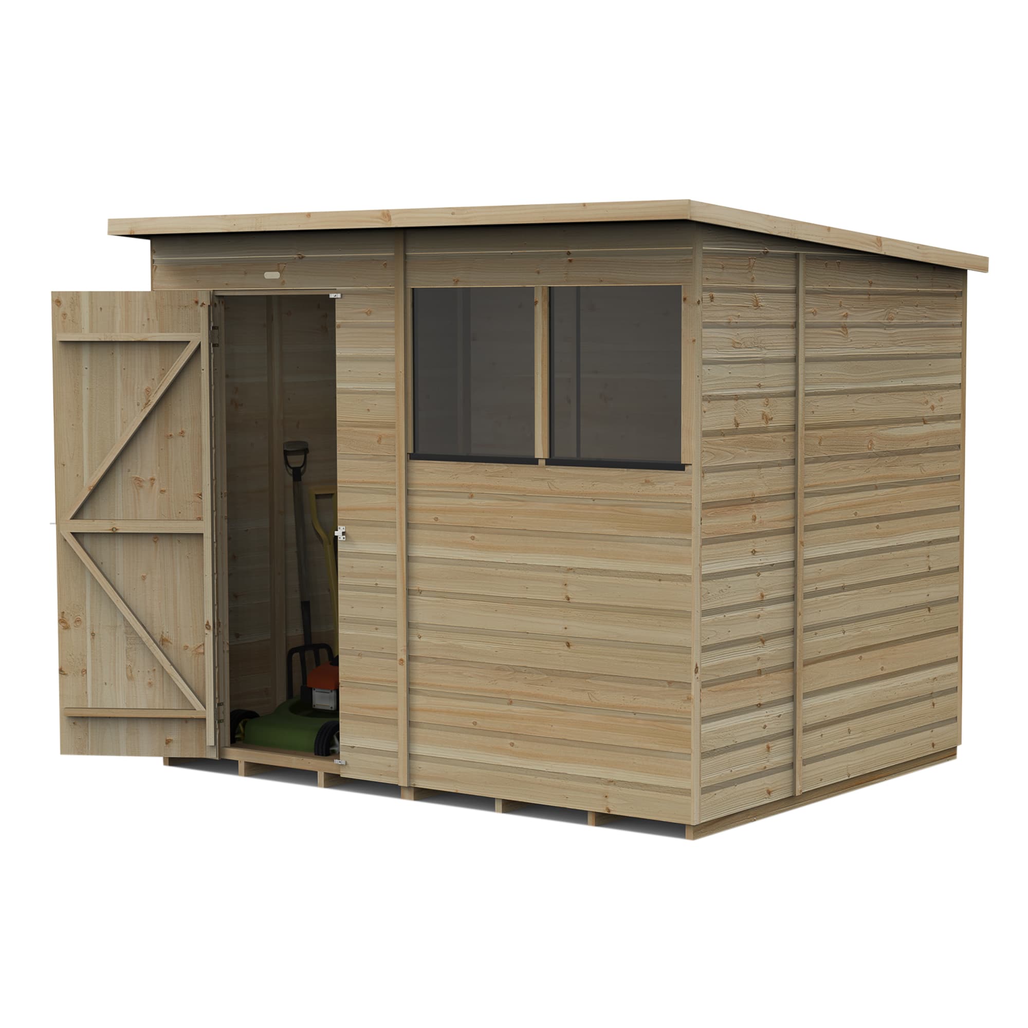 Forest Garden Beckwood 8x6 Pent Shed 2 Windows