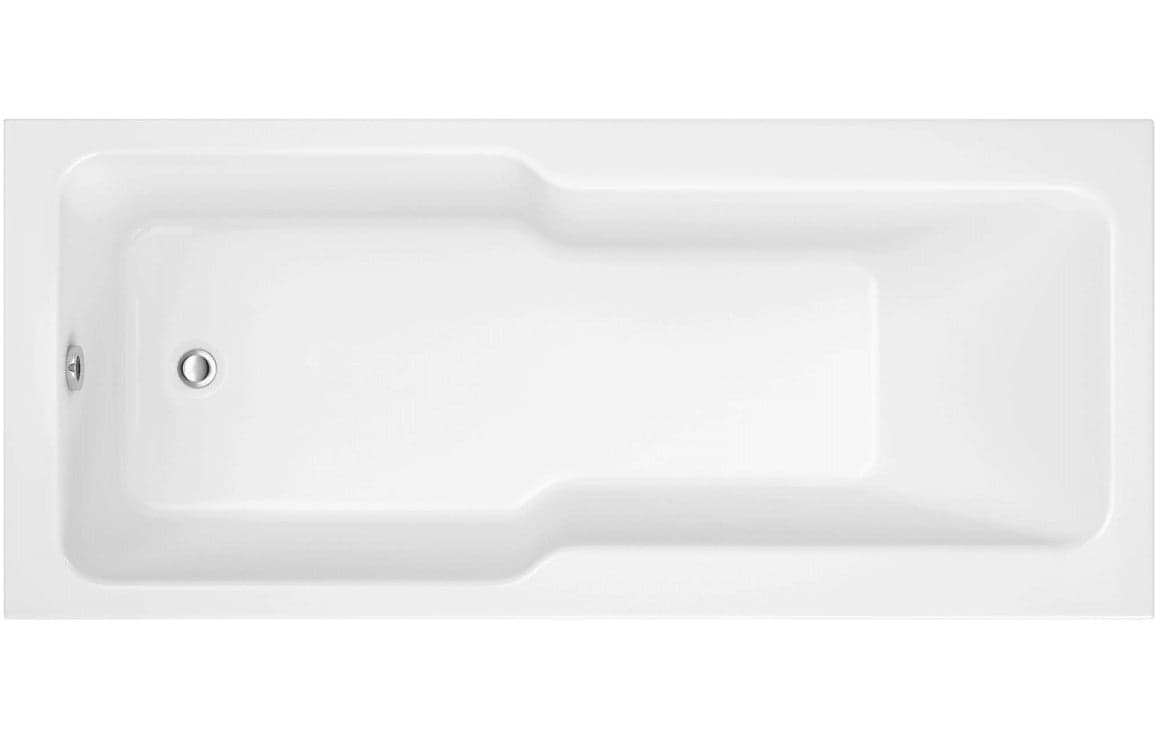 Evolve Straight Shower Bath 1700x750mm with Legs