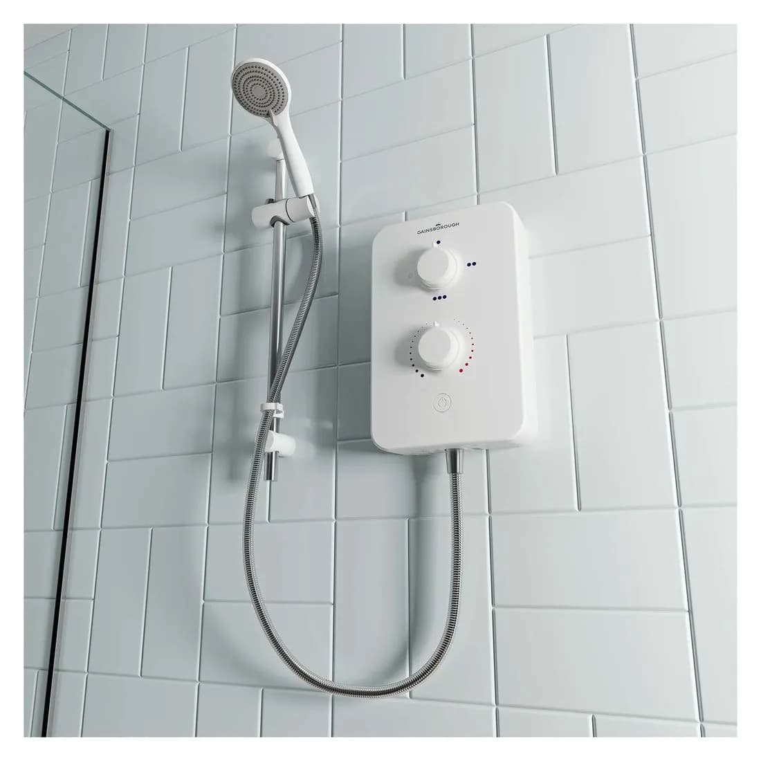 Gainsborough Slim Duo 8.5Kw White/Chrome Electric Shower