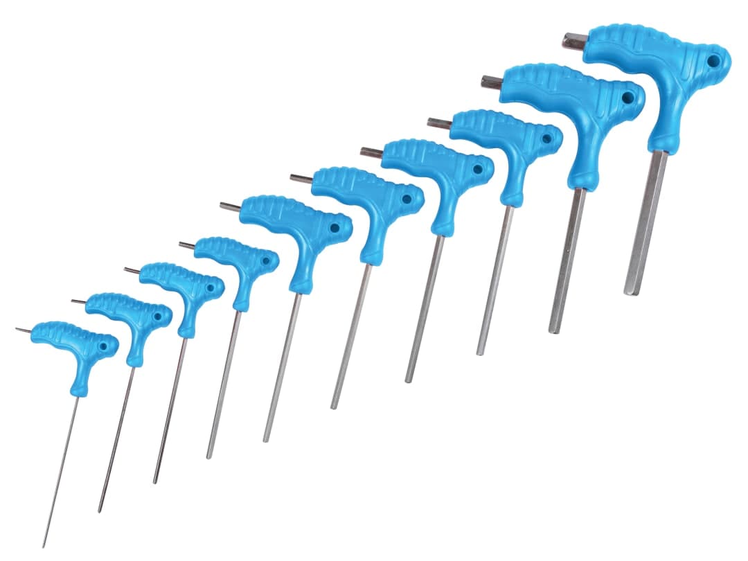 BlueSpot Tools Metric T-Handle Hex Key Set, 10 Piece 12185