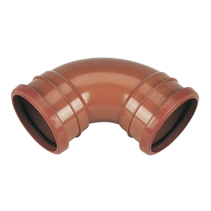 FloPlast Drainage Bend Double Socket - 87.5 Degree x 110mm