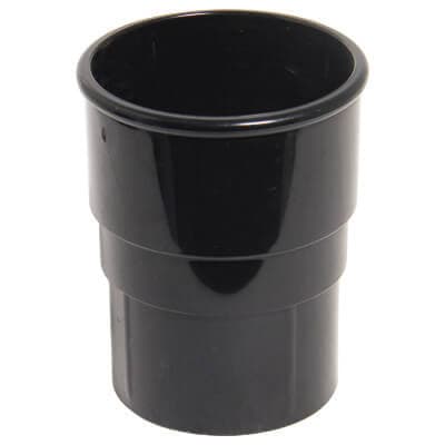 FloPlast Round Downpipe Socket - 68mm Black