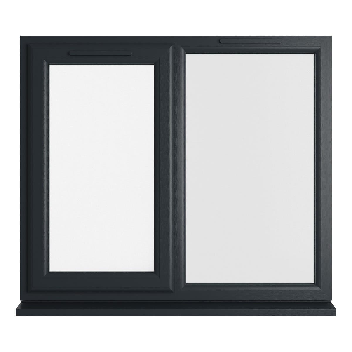 uPVC Grey/White Double Glazed Window - Left Handed - Side Hung - Clear Glass - 1190 x 1115mm