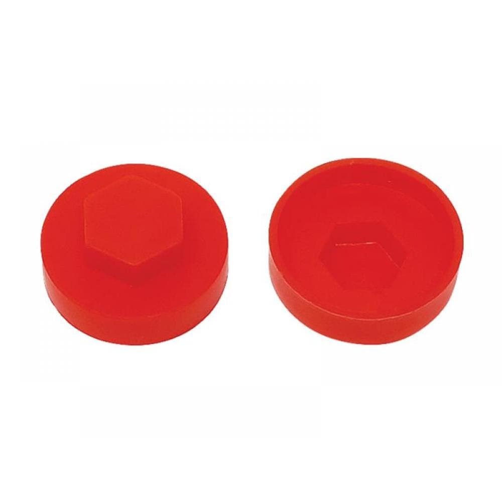 Forgefix TFCC16PR Techfast Cover Cap Poppy Red 16Mm (Pack 100)