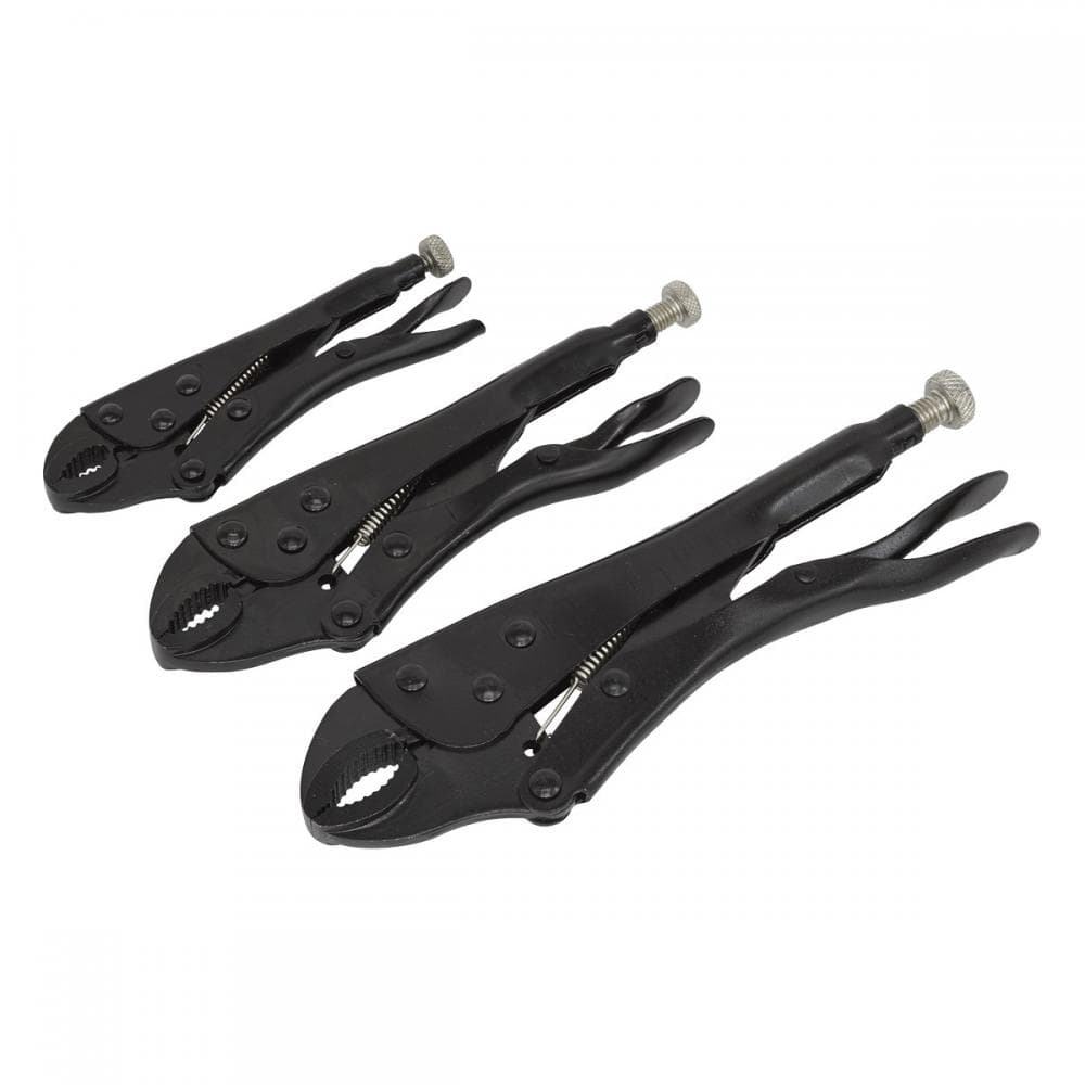 Sealey AK668 Locking Pliers Set 3Pc Rust Resistant