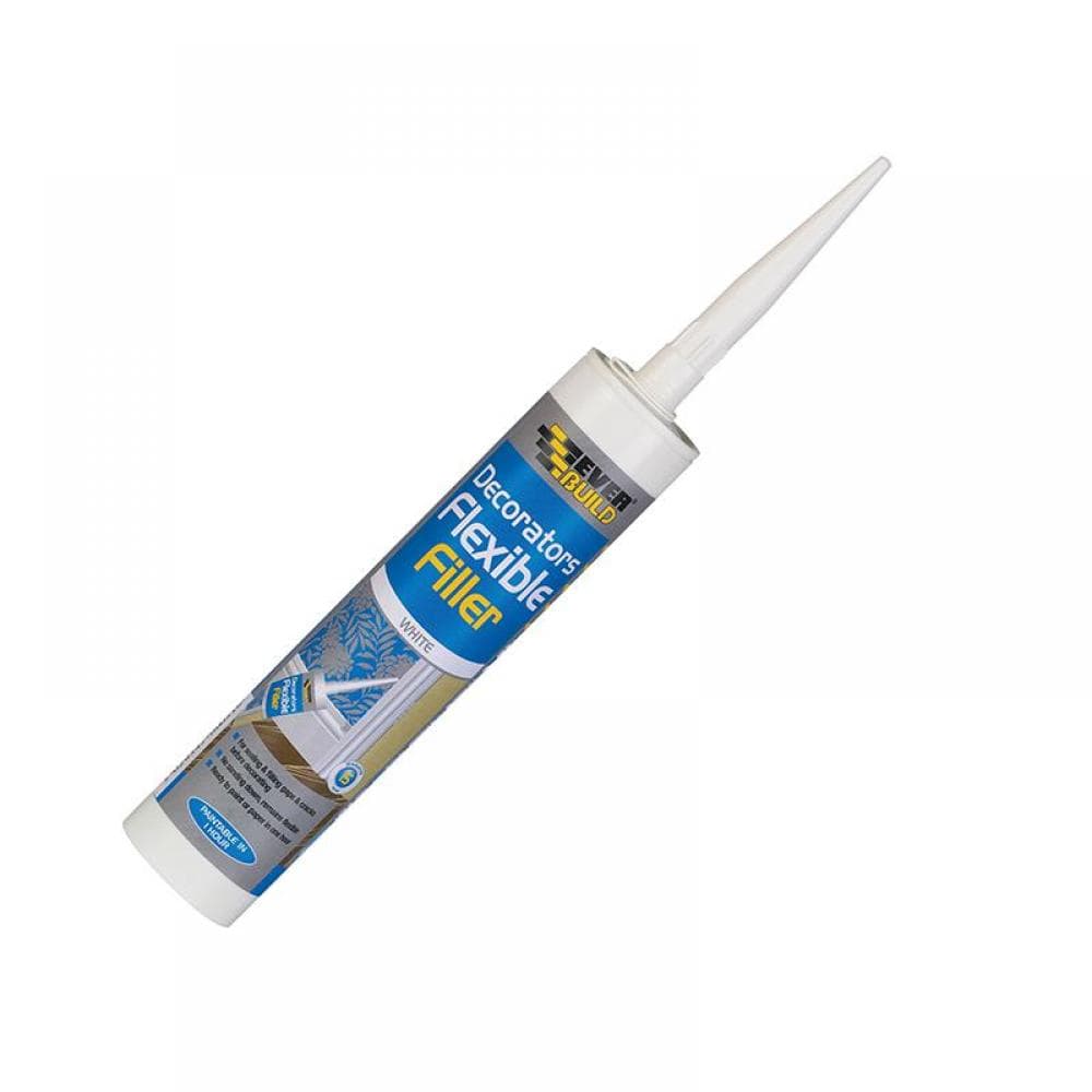 Everbuild Sika 486009 Flexible Decoratorfts Filler White 290Ml