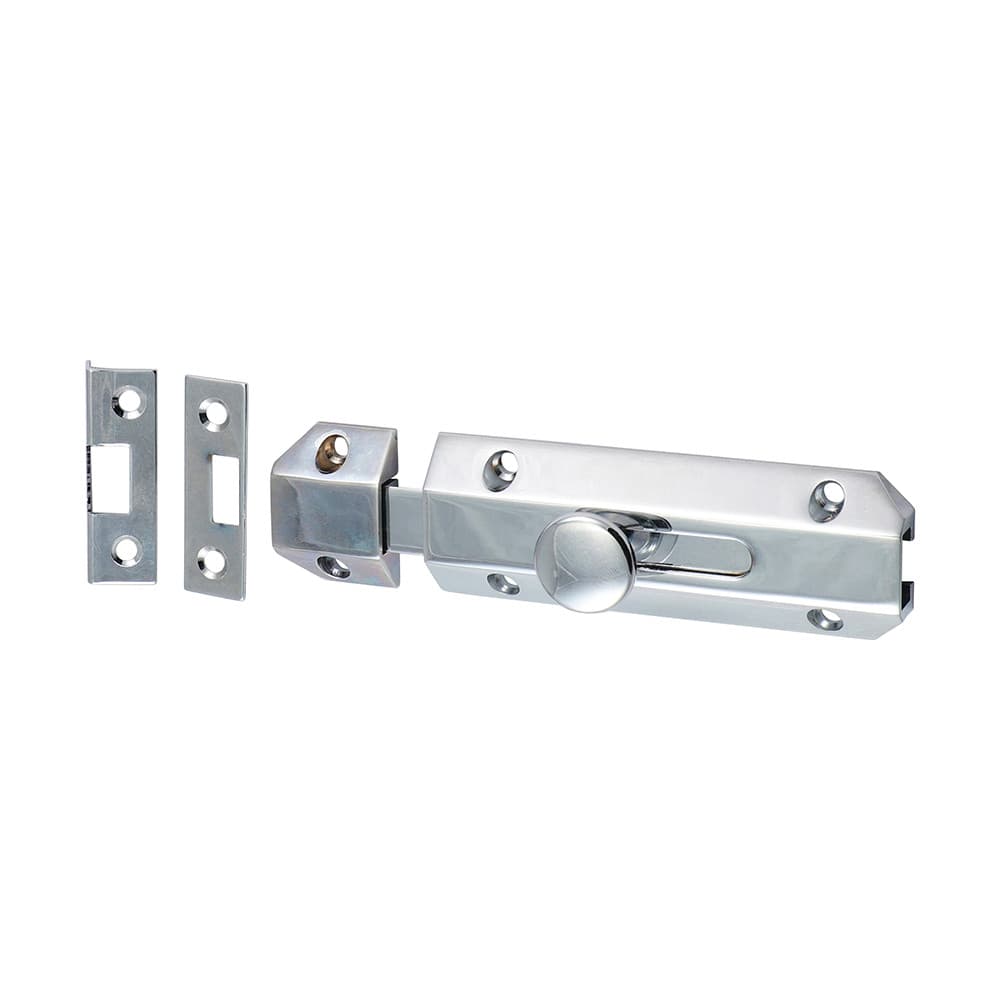 Timco 200777 Architectural Flat Section Bolt - Polished Chrome 100 X 35Mm Bag 1