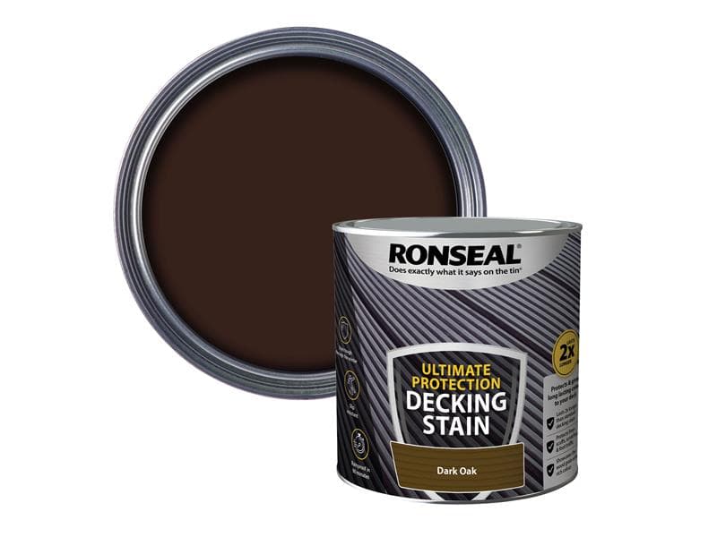 Ronseal 39112 Ultimate Protection Decking Stain Dark Oak 2.5 Litre