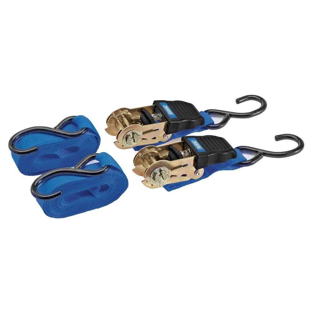 Draper 92769 Ratcheting Tie Down Straps 4.5M X 25Mm 225Kg (2 Piece) per set