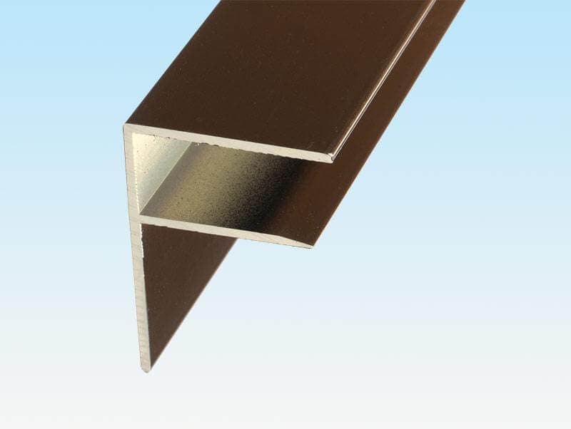 PolyX Aluminium F Section - 25mm x 3mtr Brown