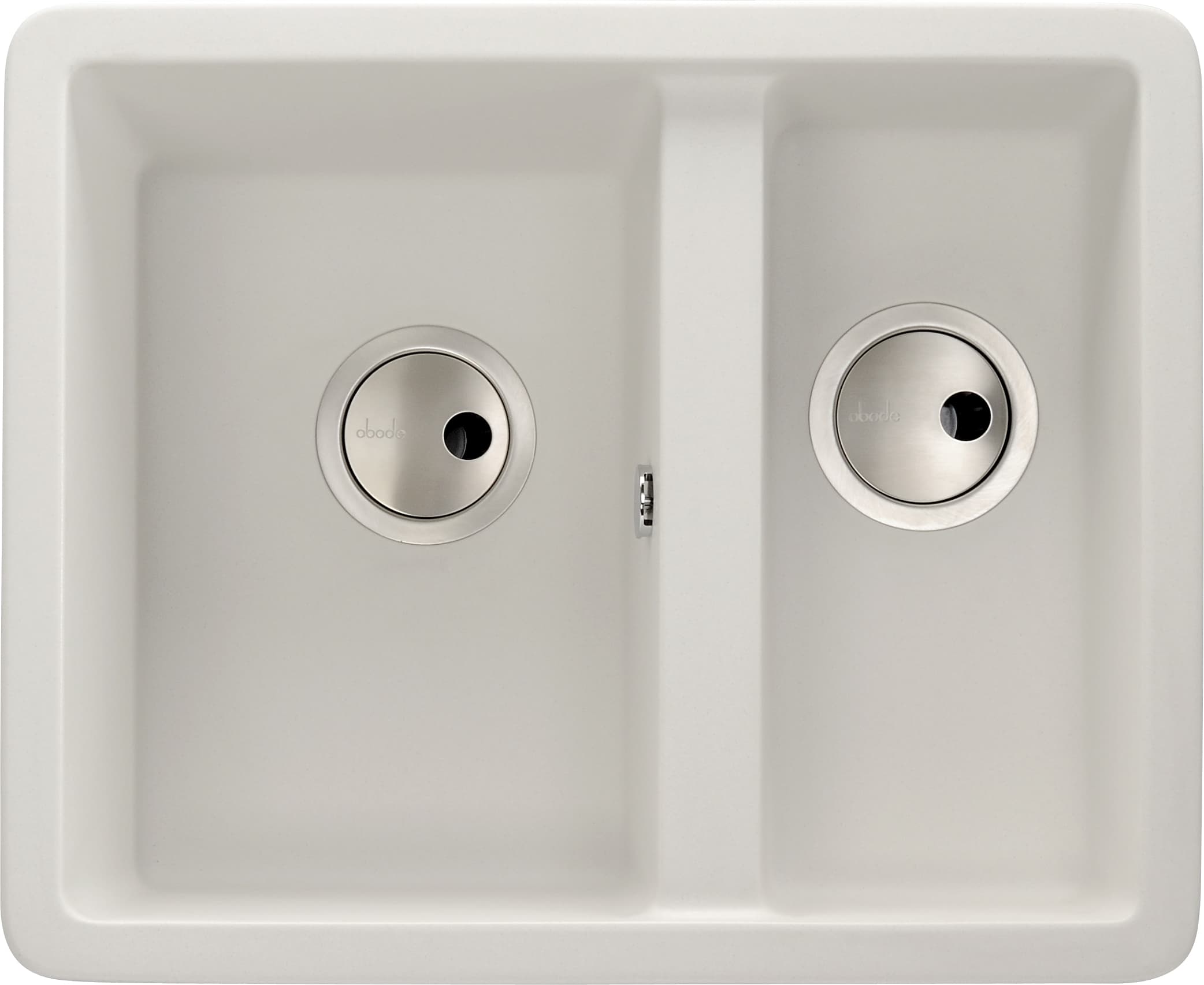 Abode AW3129 Matrix 1.5 Bowl Undermount Or Inset Kitchen Sink White Granite