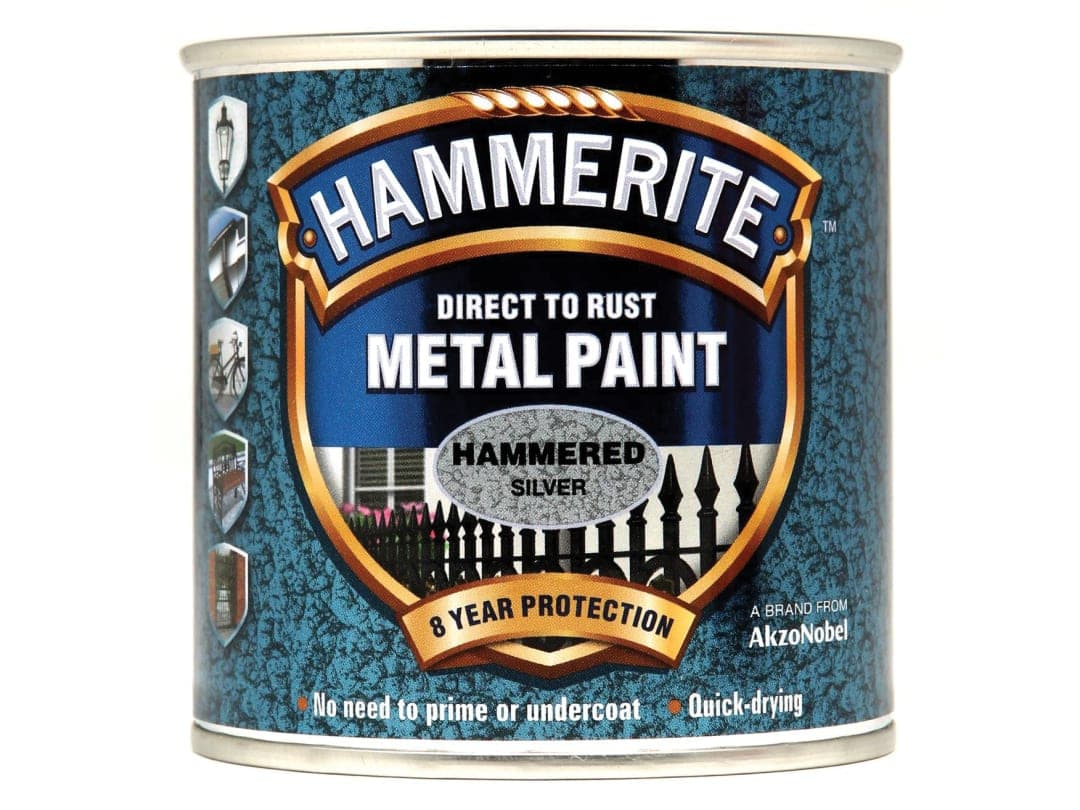 Hammerite Direct To Metal Hammered Silver 250ml 5084798