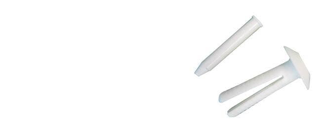 PVC Rivets for Securing Hygiene Cladding - White