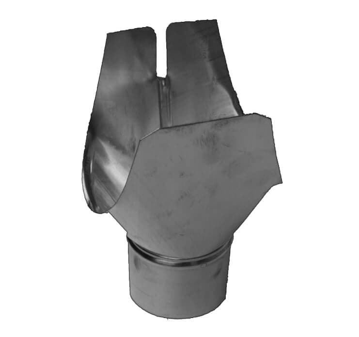 Zinc Large Half Round Gutter Swiss Outlet - 80mm