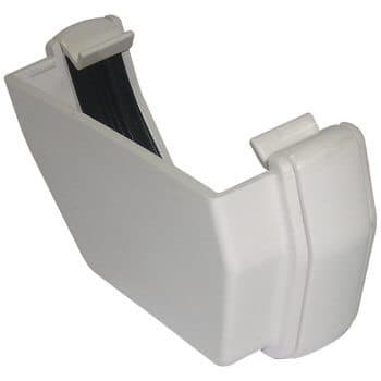 FloPlast Square Gutter External Stopend - 114mm White