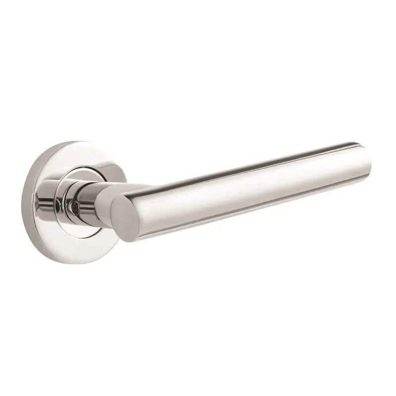 Oscar Lever On Rose Door Handle - Polished Stainless Steel (Pair)