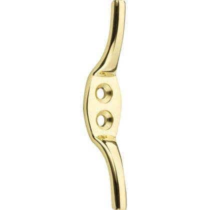 Cleat / Tieback Hook - Brass - Wall/Door Mountable - Decohooks
