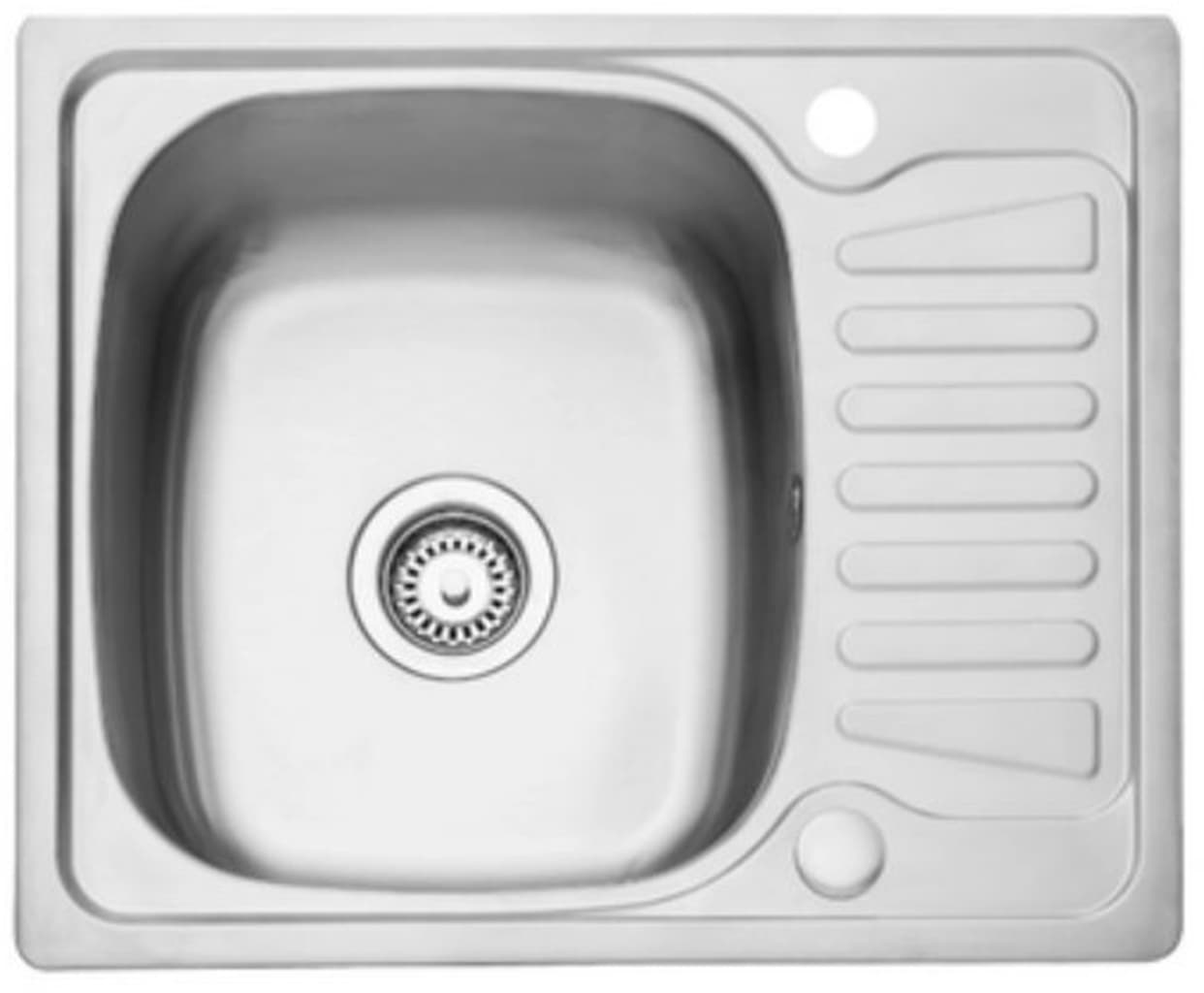 Leisure CPTSQ580/ Compact Square Single Bowl Reversible Sink Stainless Steel 580 x 450mm