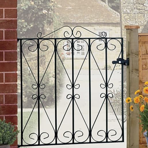 Regent Low Single Metal Gate 838mm GAP x 914mm High Zinc & Powder RSZP2