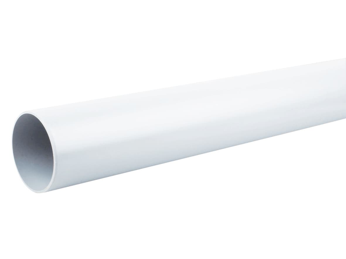 Wavin OsmaSoil plain ended pipe 110mm white 3m