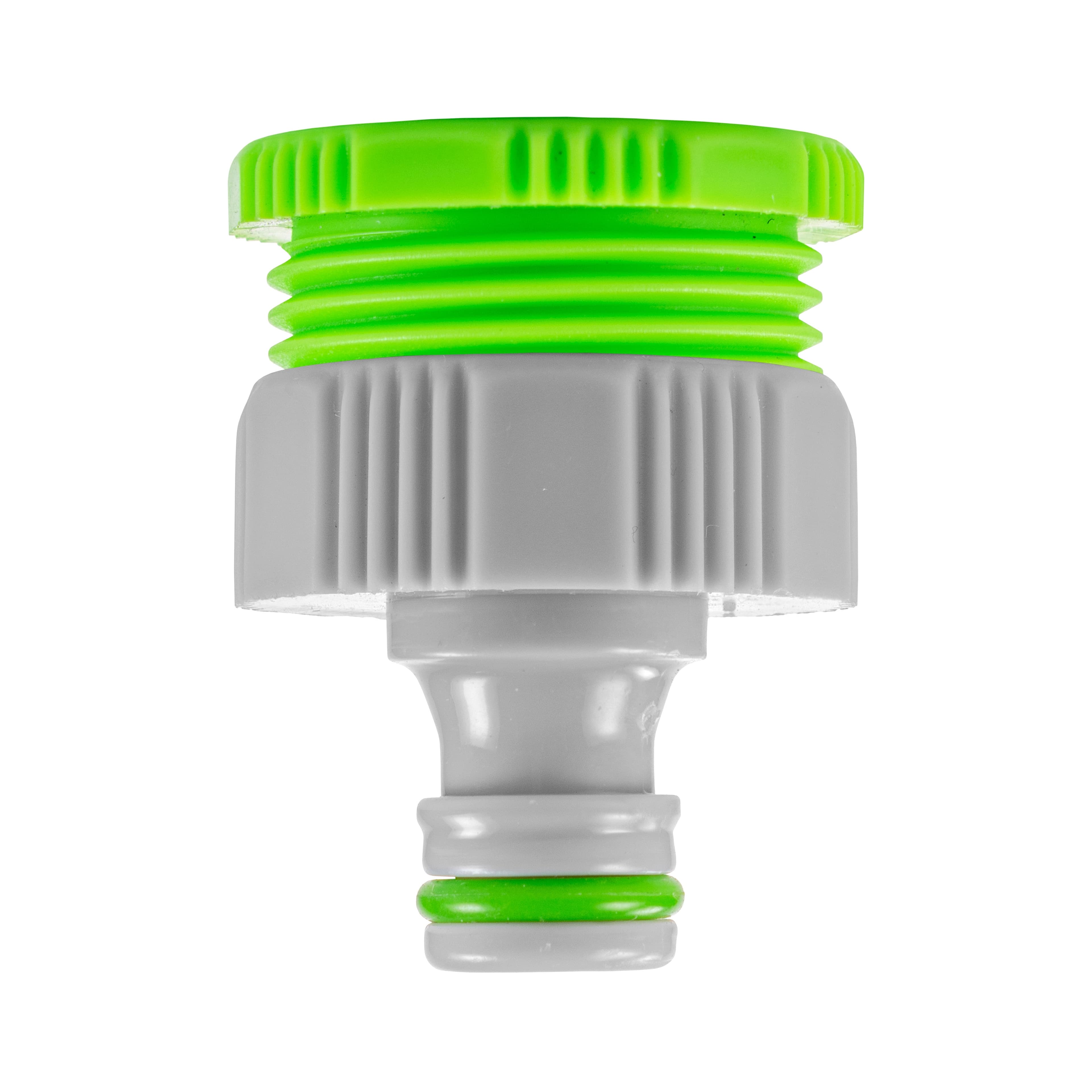 Female Tap Connector 1" or 3/4" BSP Female, Green/Gray