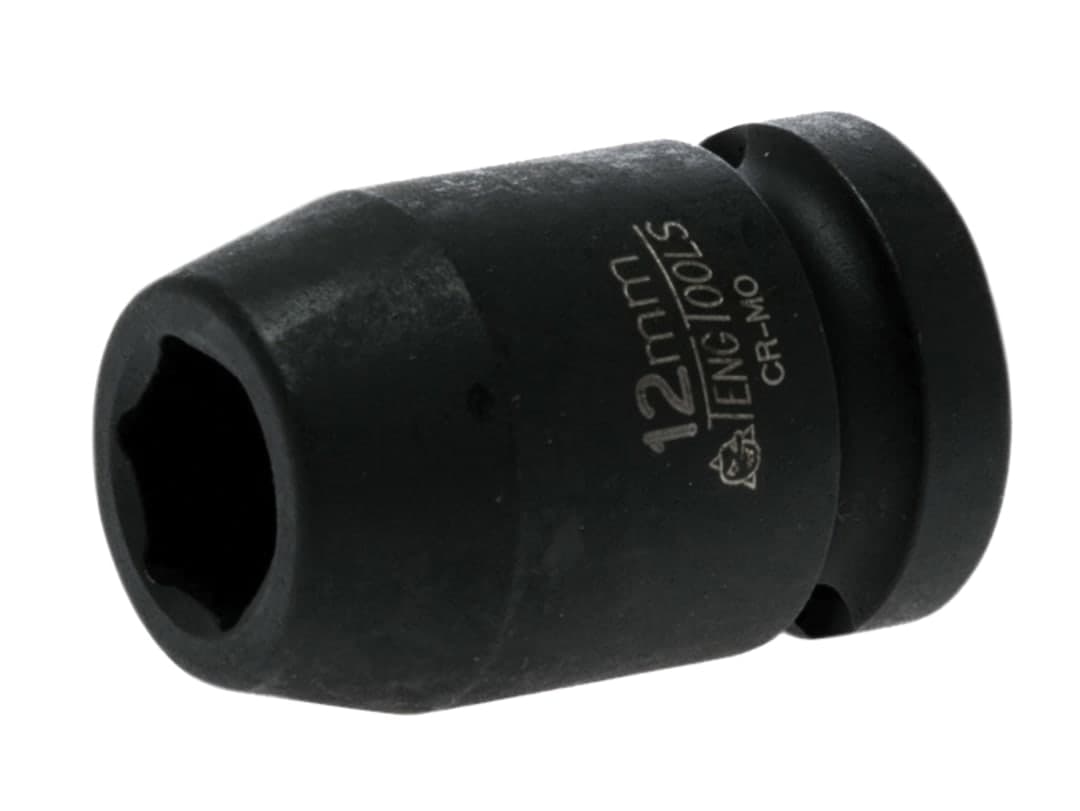Teng Impact Socket Hexagon 6-Point 1/2in Drive 12mm 920512N