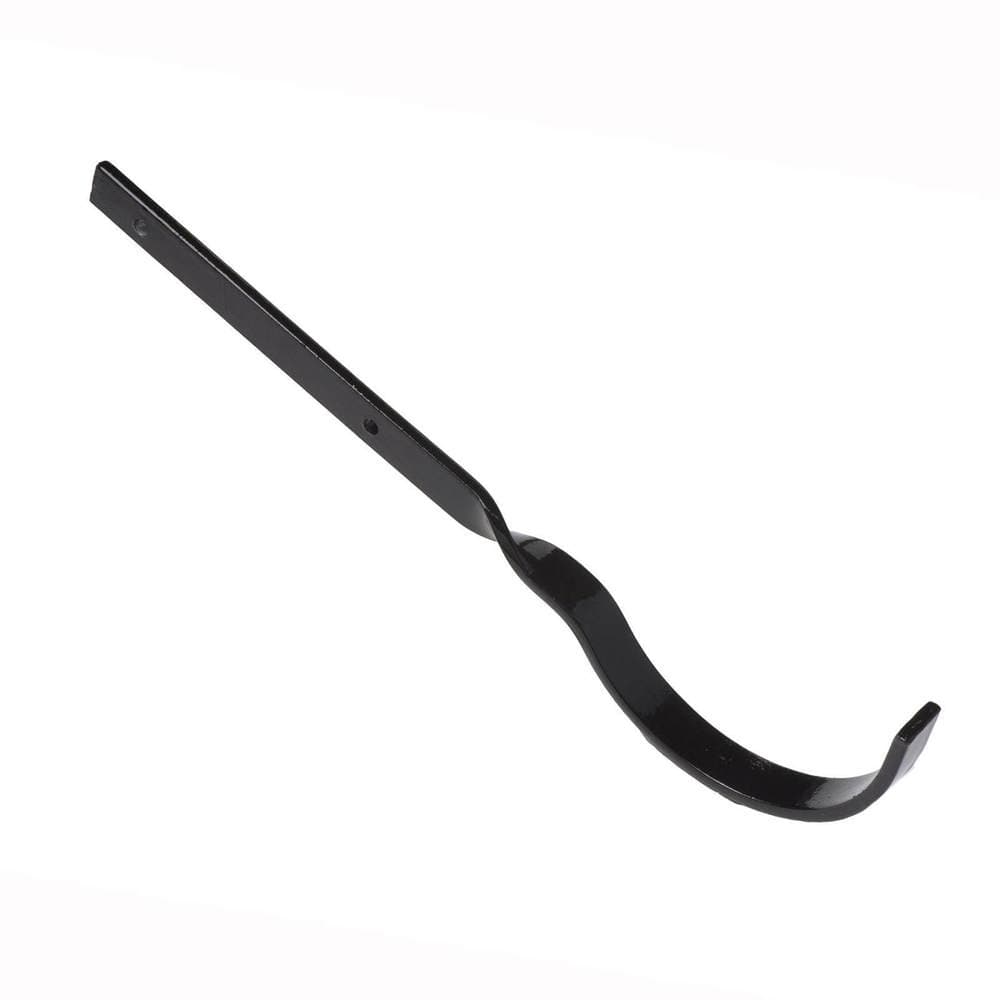 Hargreaves Premier Cast Iron Half Round Gutter Side Rafter Bracket - 100mm Galvanised Black Painted