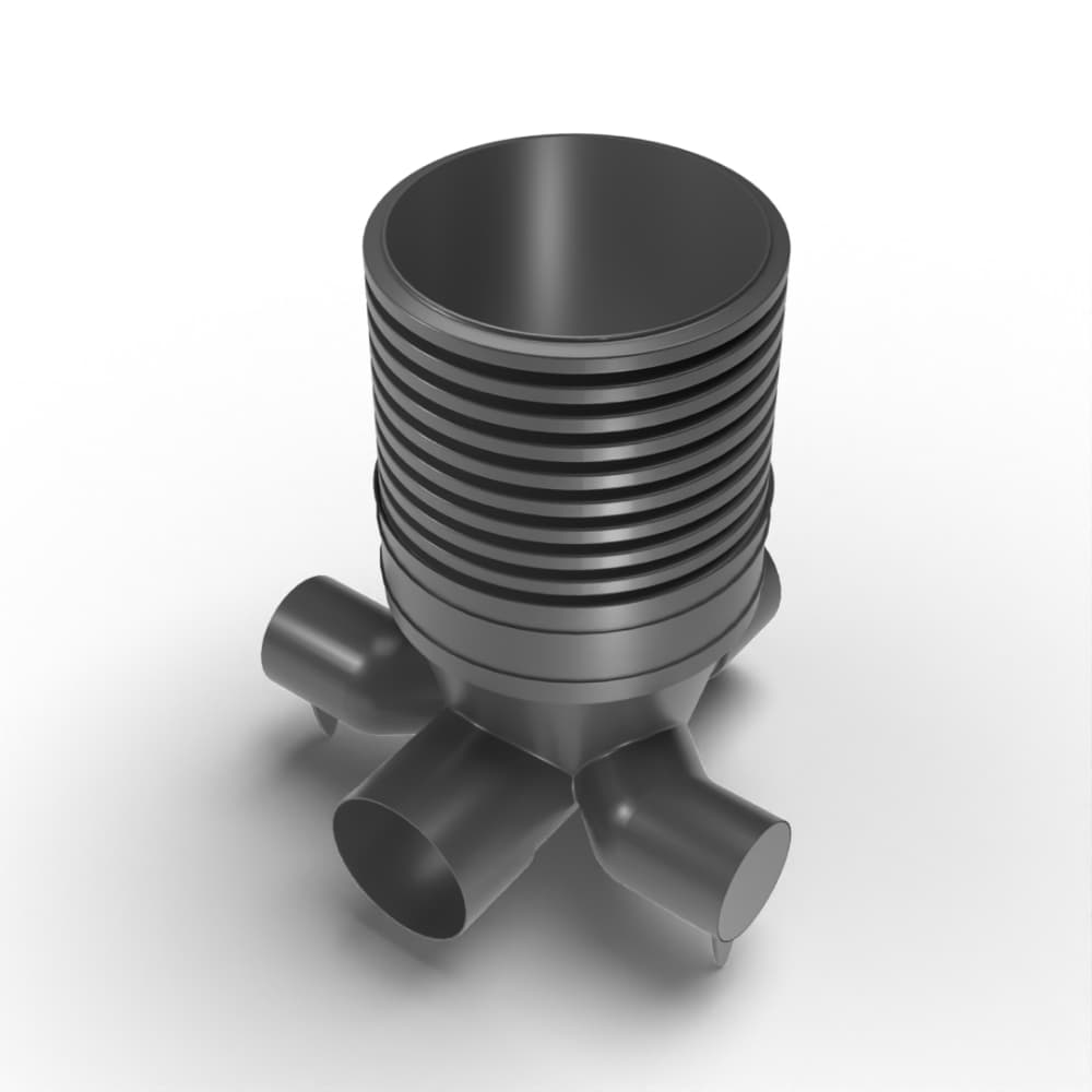 Inspection Chamber Set - 600mm Diameter x 1115mm Depth with 300mm Channel & 225mm Inlets