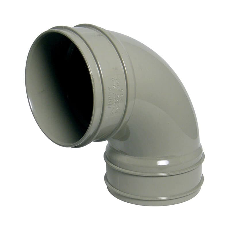 FloPlast Solvent Weld Soil Bend - 92.5 Degree x 110mm Olive Grey