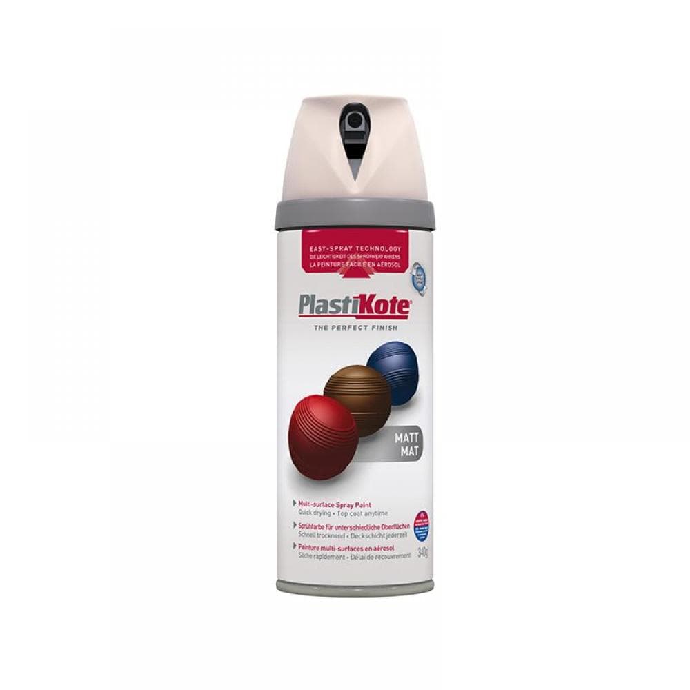 Plastikote 023103 Twist & Spray Matt Antique White 400Ml