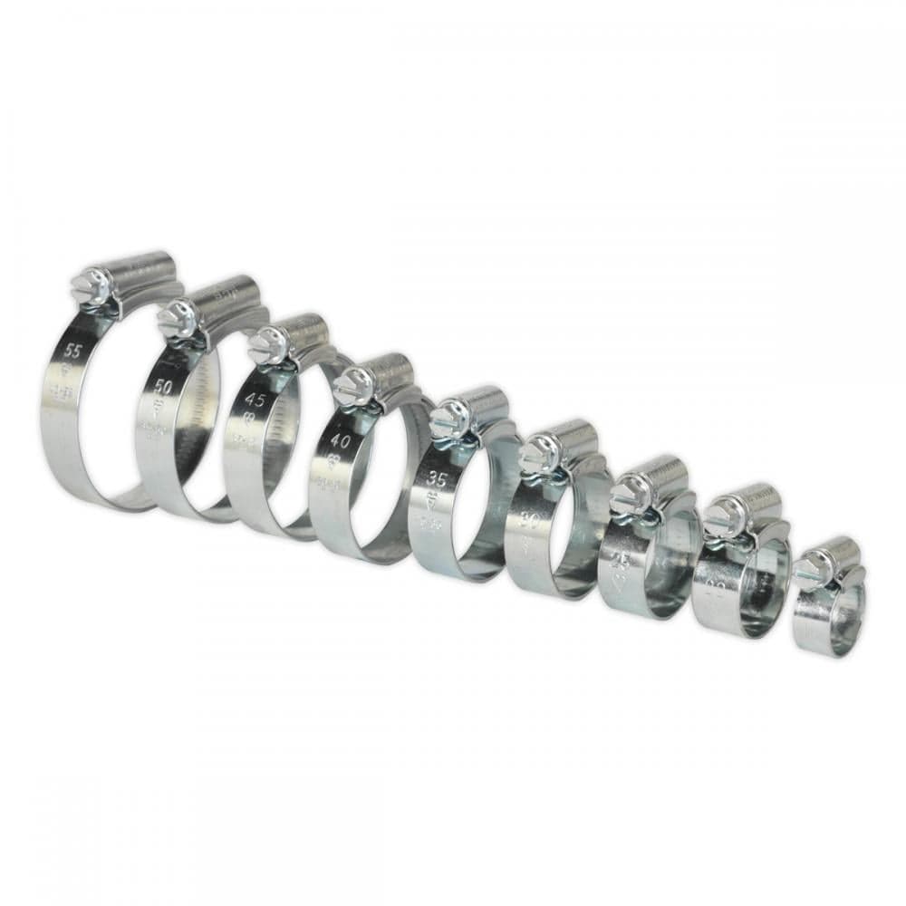 Sealey HCJ85A Hi-Grip® Hose Clip Assortment 85Pc Sizes Ø9.5-55Mm