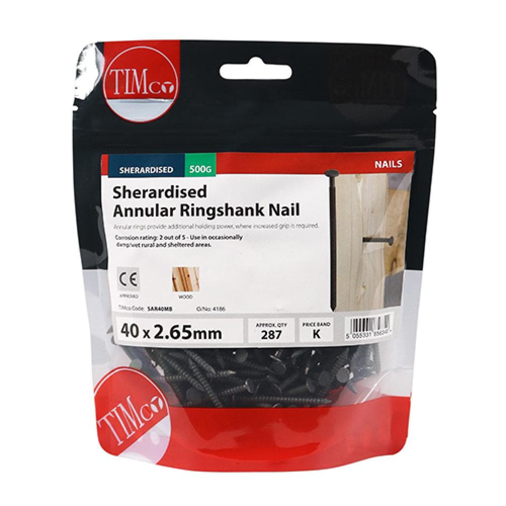 Timco SAR40MB Annular Ringshank Nails - Sherardised 40 X 2.65