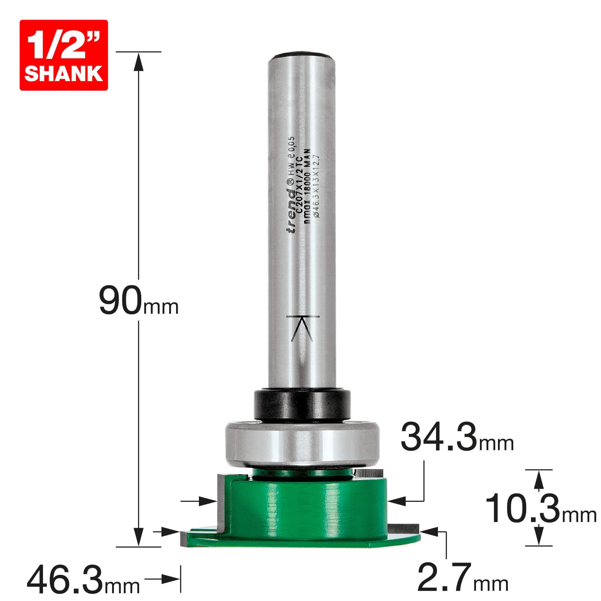 Trend Aquamac 21 Recesser 46.3Mm Diameter Pk 1 C207X1/2TC