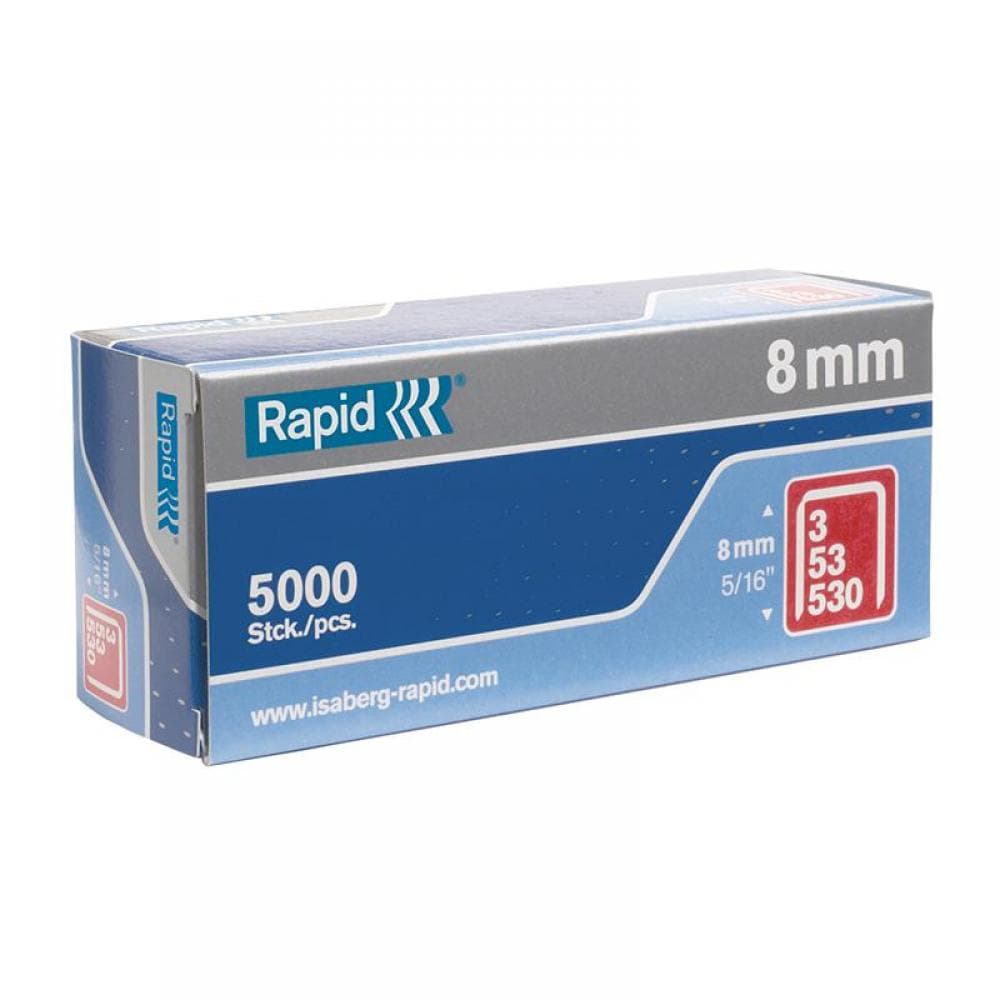 Rapid 11857050 53/8B 8Mm Galvanised Staples (Box 5000)