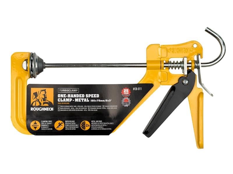 Roughneck 38-011 Turboclamp™ One-Handed Speed Clamp - Metal Jaws 150Mm (6In)