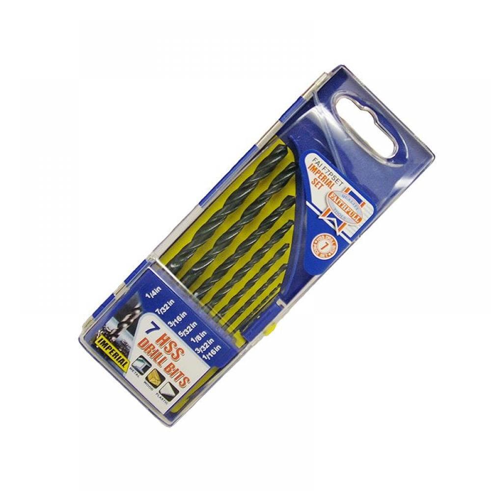 Faithfull 50207 Hss Drill Bit Set Of 7 1/16-1/4 X 1/32
