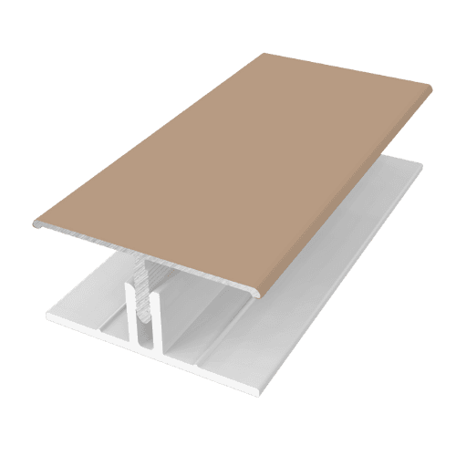 Naturale Cladding Two-Part Aluminium H Trim - 3mtr For Barnwood Oak - Pack of 2