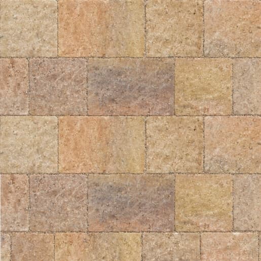 Marshalls Harvest Drivesett Tegula Original Concrete Block Paving - Pack of 284, 240x160x50mm