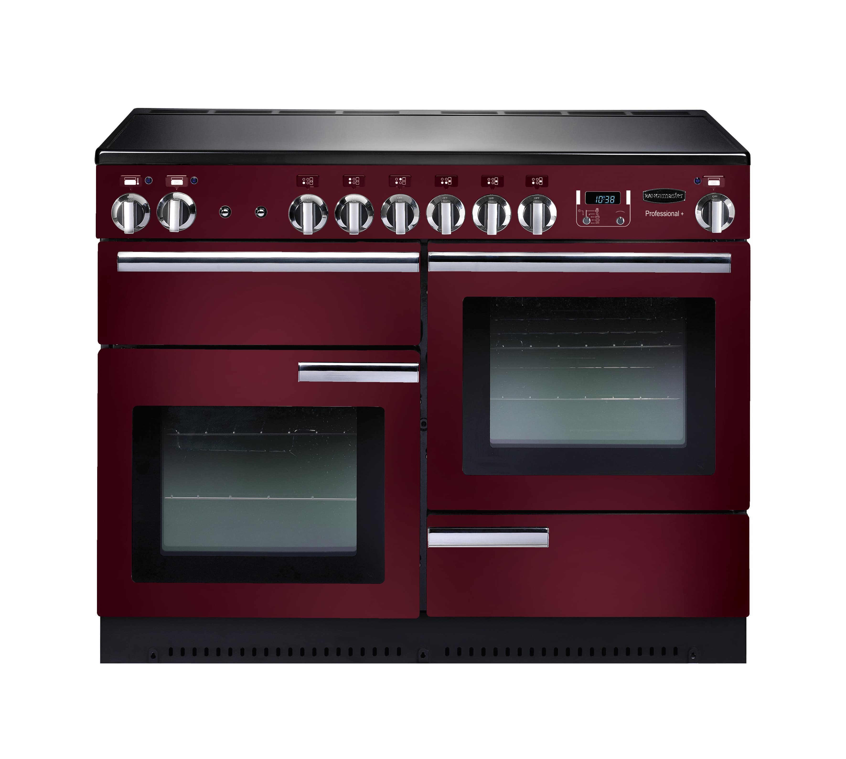 Rangemaster Professional Plus Induction Range Cooker 110cm Cranberry with Chrome Trim - PROP110EICY/C