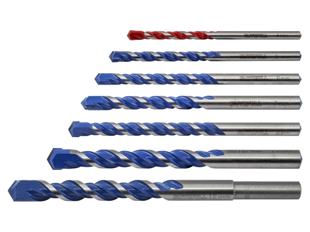 Faithfull Multi Construction Drill Set, 7 Piece FAIMCDSET7