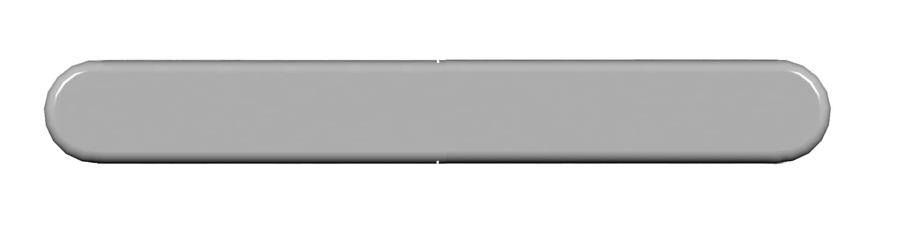 White Bullnose Fascia Large End Cap - 300mm x 25mm
